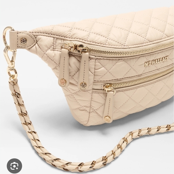 MZ WALLACE Buff Ivory Small Crosby Crossbody Sling bag Like New - Picture 6 of 12